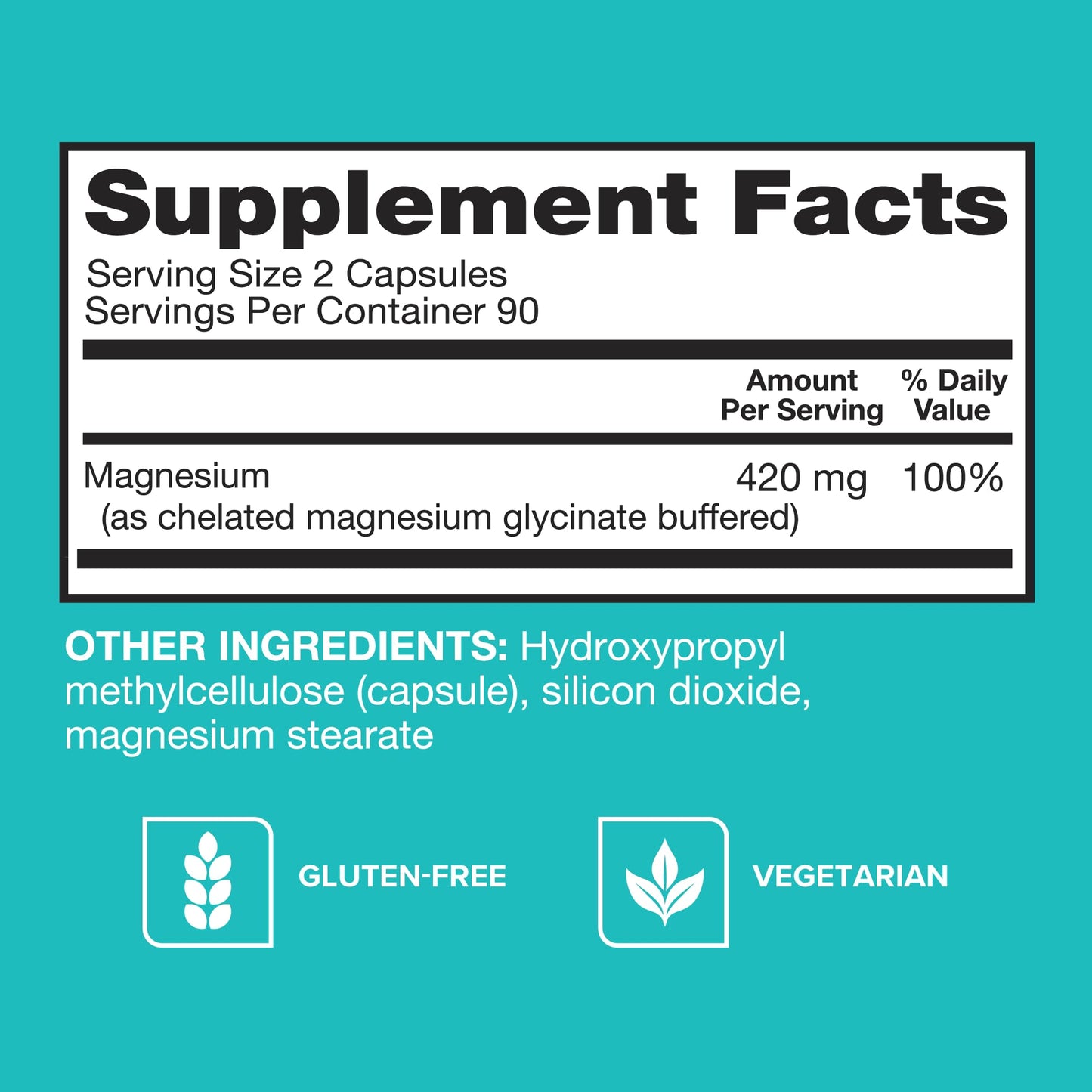 Qunol Magnesium Capsules 420mg, 180 Count