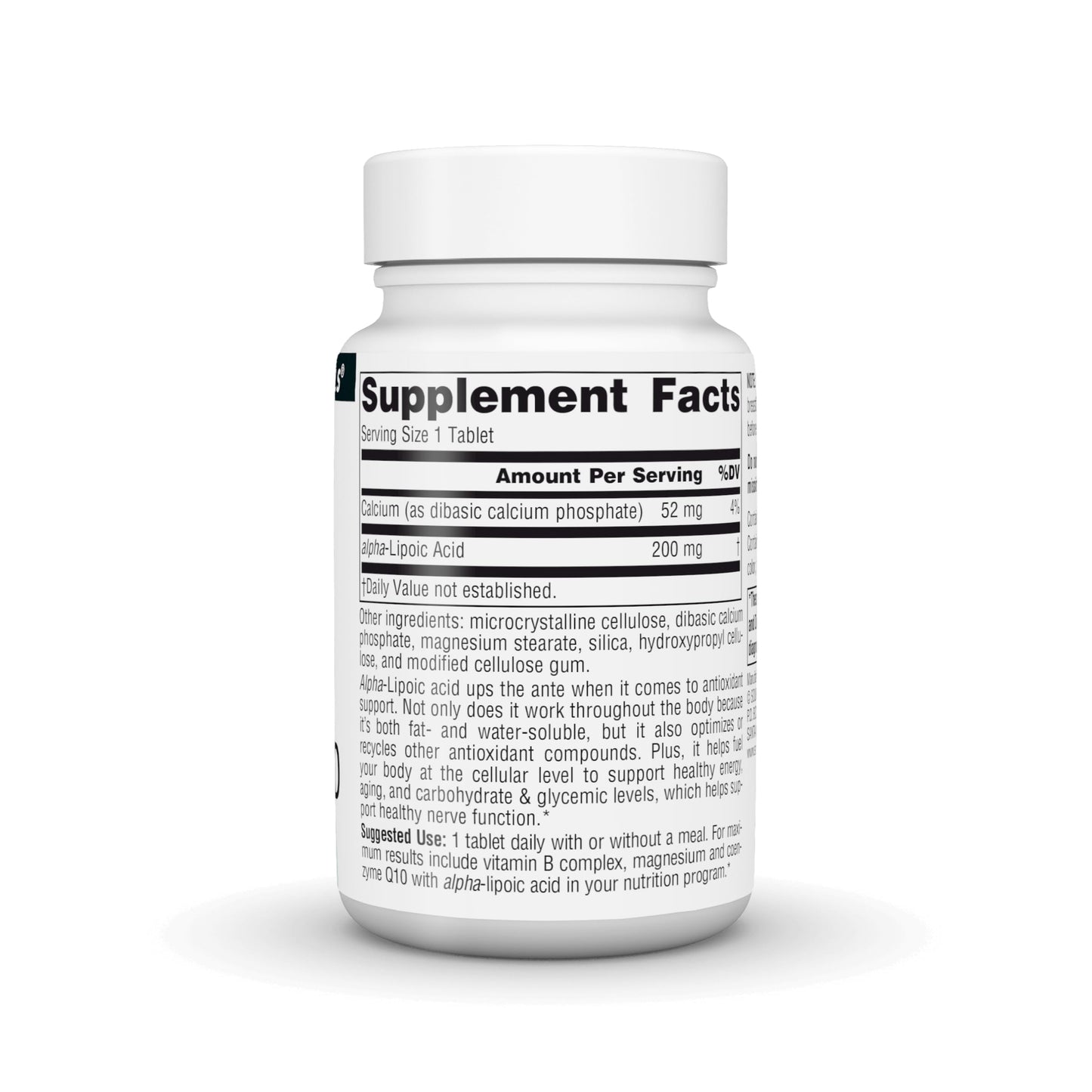 Source Naturals Alpha Lipoic Acid Antioxidant Protection* 200 mg, 60 Tablets