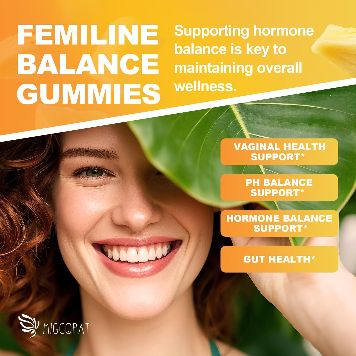 Migcopat Premium Feminine Balance Gummies, 120 Gummies