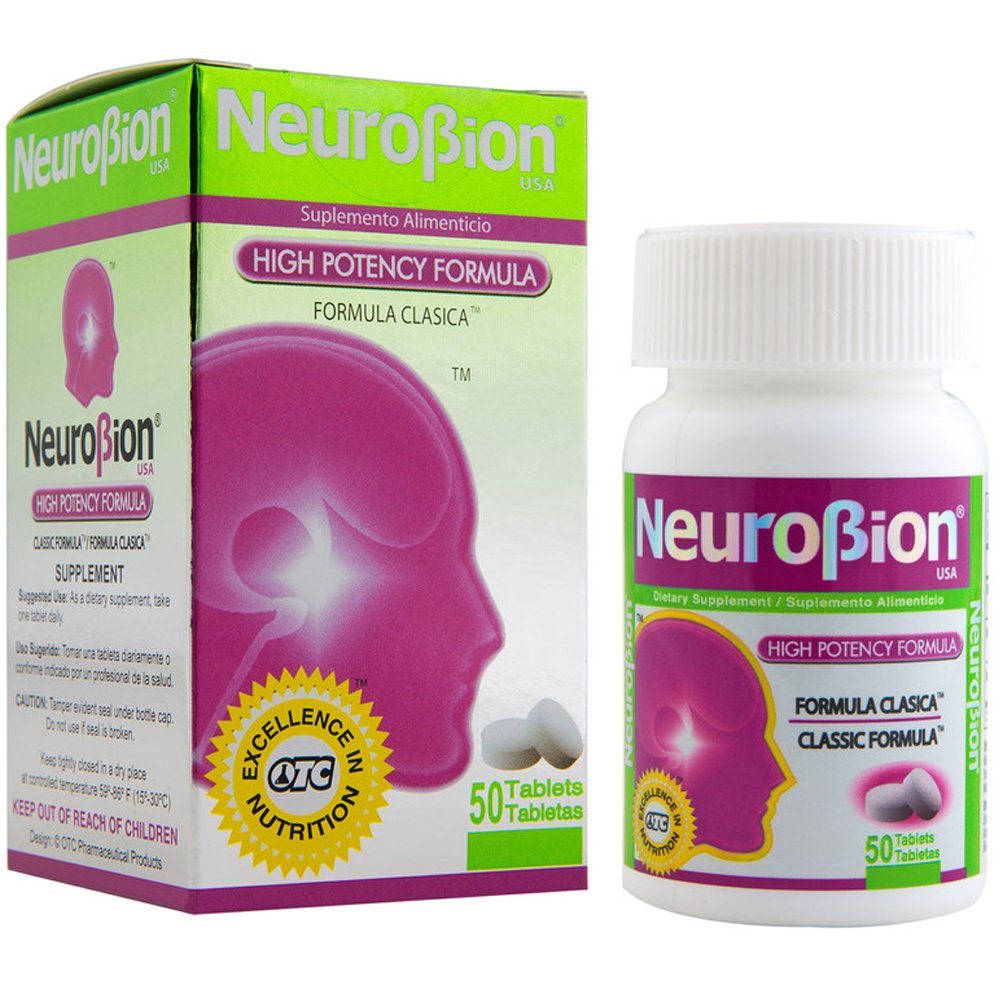 Neurobion Energy + High Potency B-Vitamin Dietary Supplement with Zinc Tablets, 1 Count