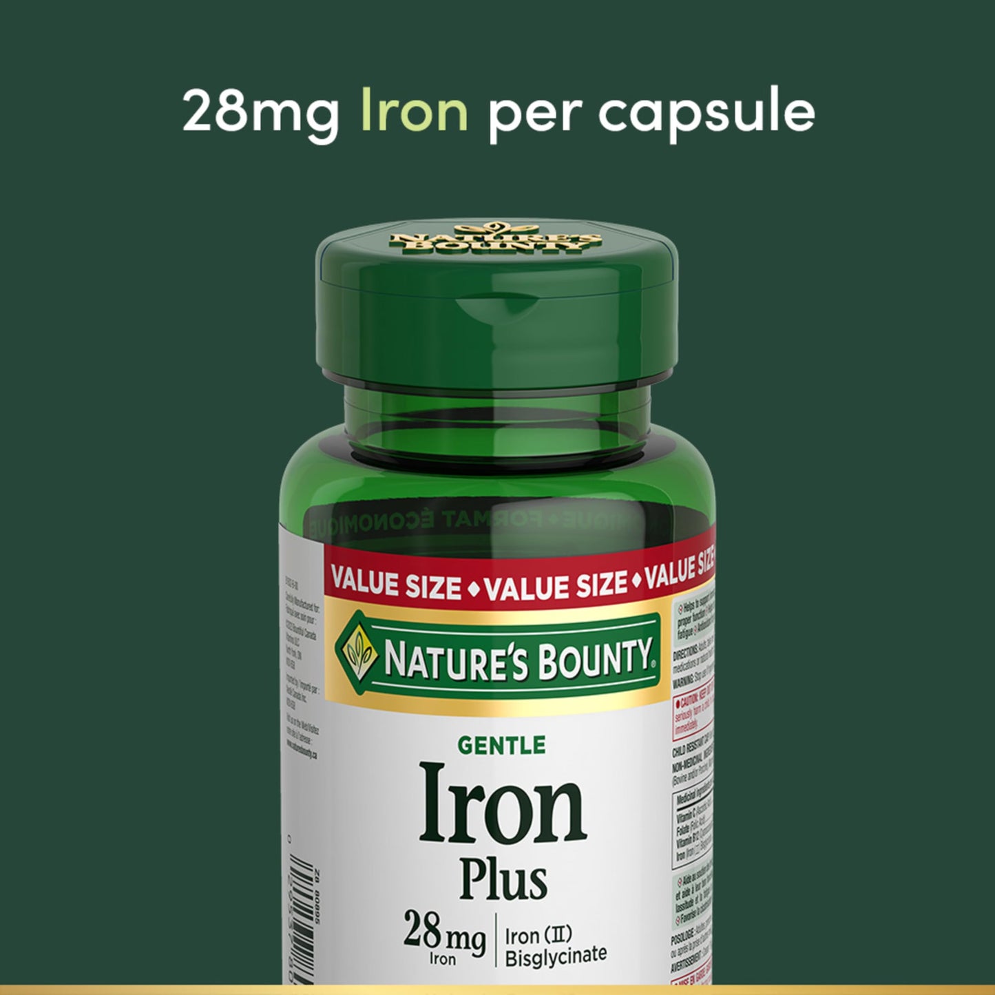 Nature's Bounty Gentle Iron Plus Capsules 150 Count