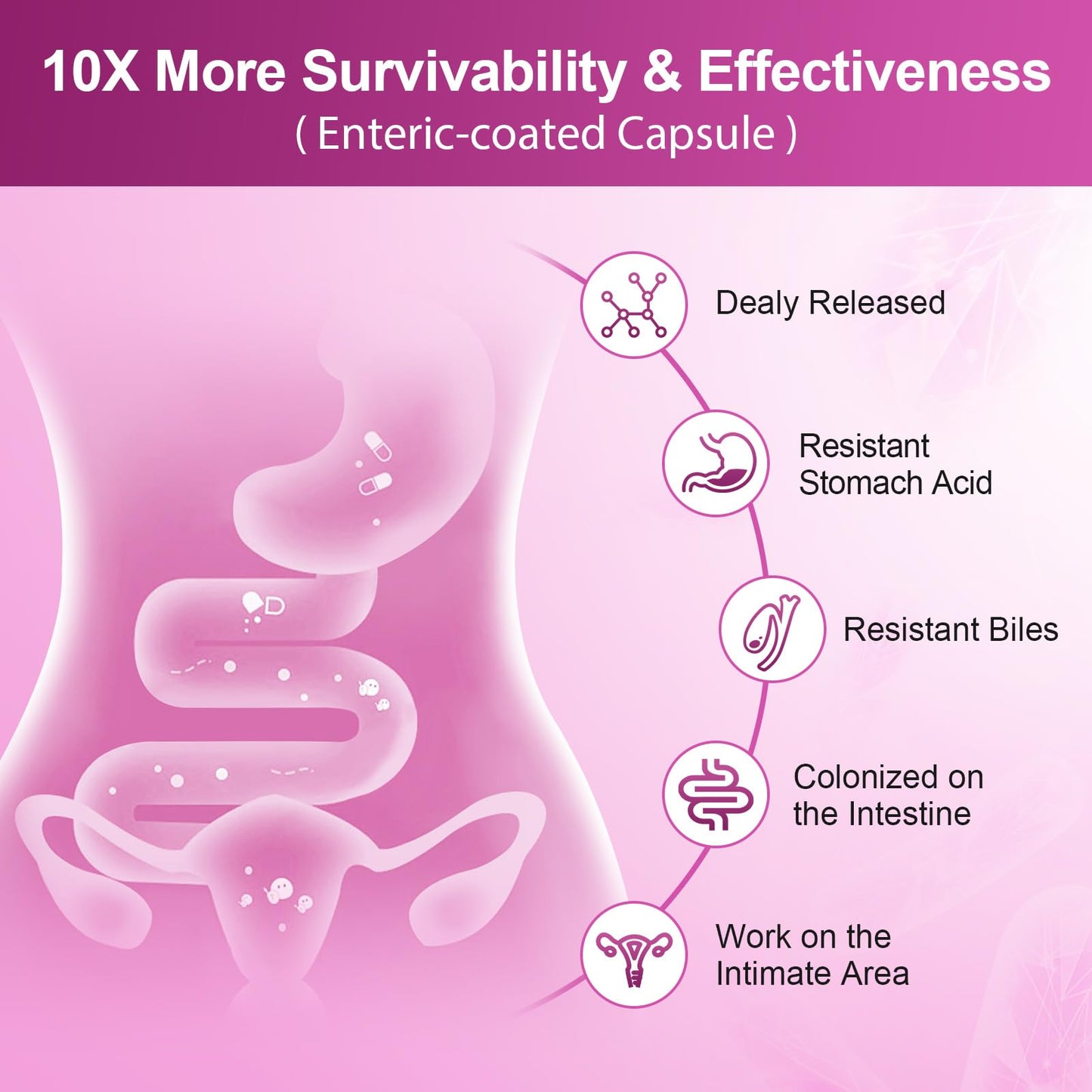 NATURE TARGET Probiotics for Women 100 Billion CFUs Probiotic with Digestive Enzymes & Prebiotics Vaginal Probiotics with Cranberry for Urinary Tract Health pH Balance Capsules 90