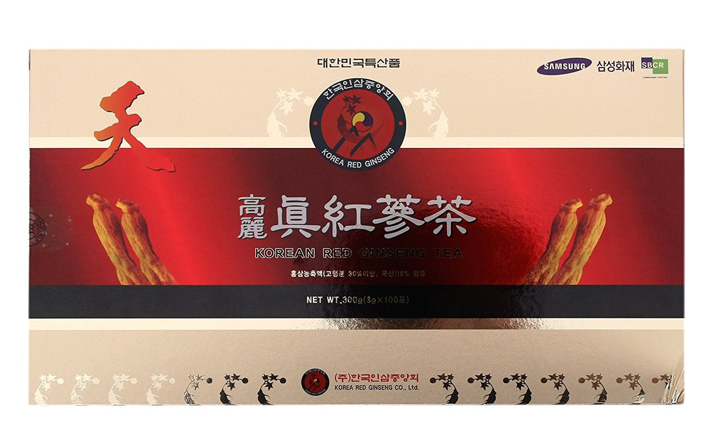 TG153 Korean Red Ginseng Instant Tea Powder, 100 Count
