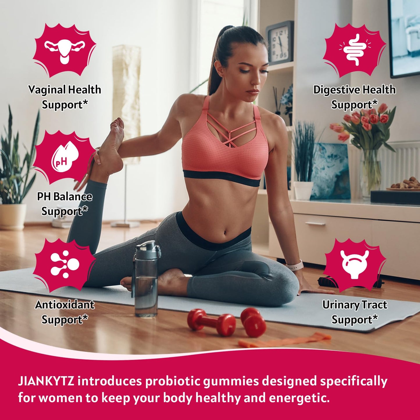 JIANKYTZ Feminine Balance Gummies for Women, 60 Gummies