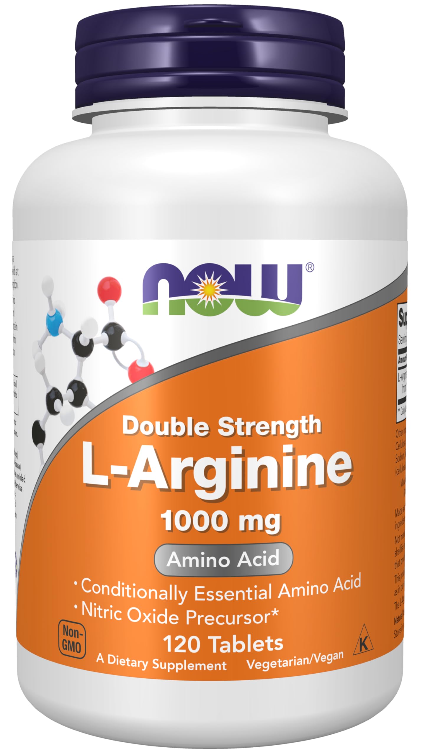 NOW Foods L-Arginine 1000 mg Tablet, 240 Tablets