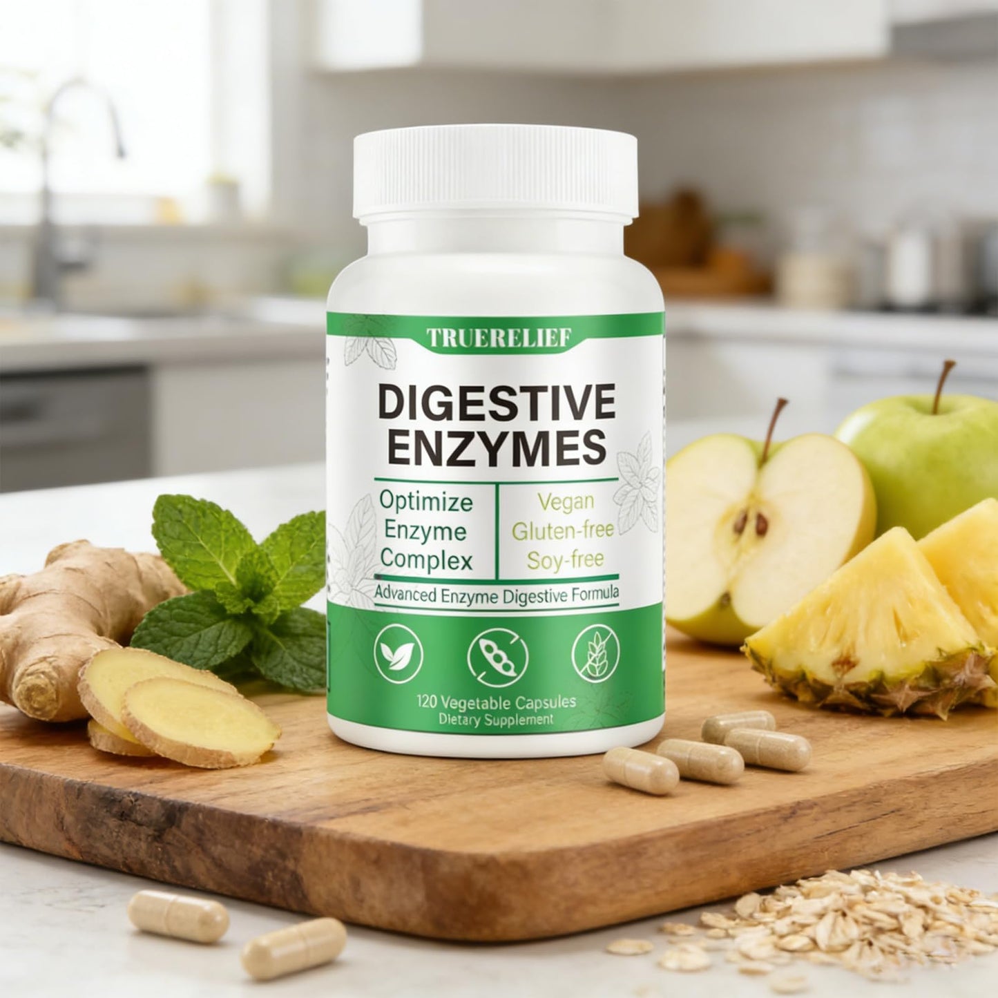 ZYGCDZ Complete Digestive Enzymes Supplement for Gut Health & Bloating Relief Capsules 120