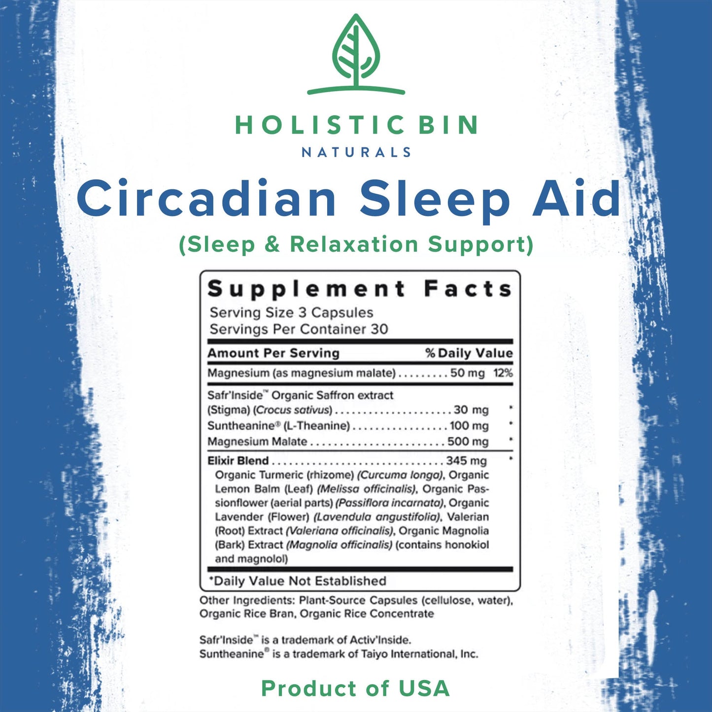 Holistic Bin Circadian Sleep Aid Capsule 90 Count