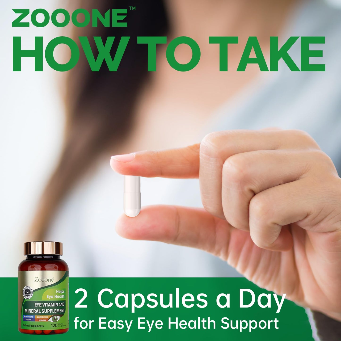 zooone Lutein Eye Vitamins Supplement Capsule 120 Count