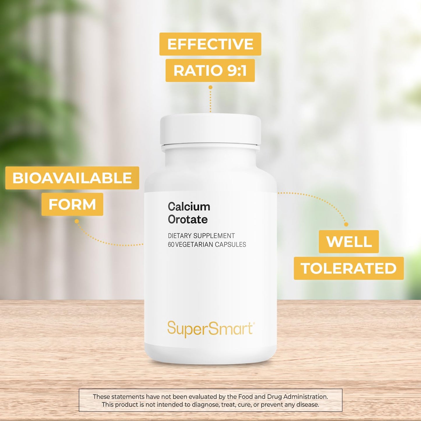 Supersmart Calcium Orotate with Magnesium Orotate 9:1 Capsules 60 Count