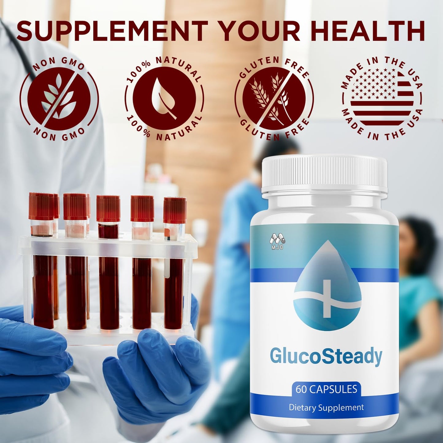 MJO GlucoSteady Capsules, 120 Count