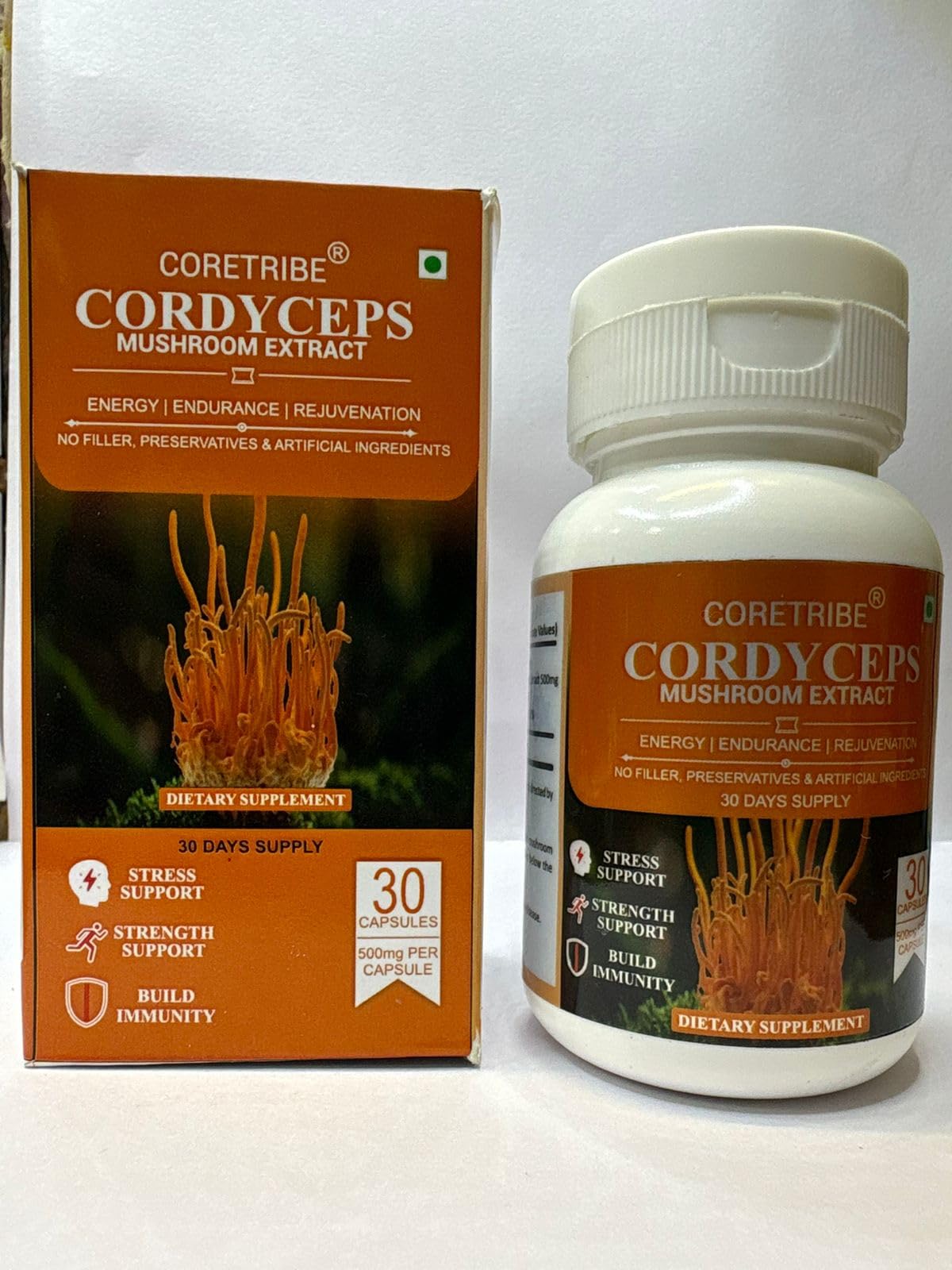 Coretribe Cordyceps Militaris Mushroom Extract Capsules 30 Count