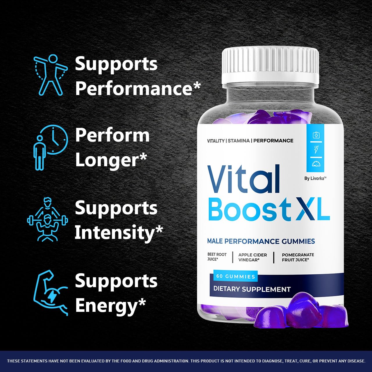 LIVORKA Vital Boost XL, 120 Gummies