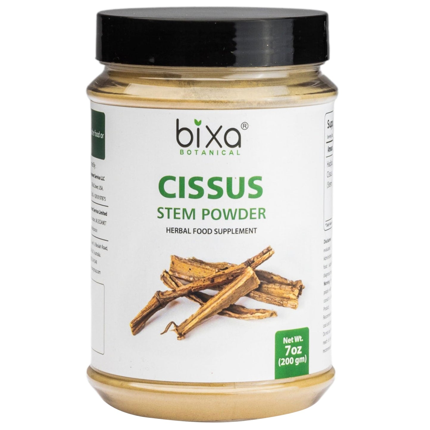 bixa Botanical Cissus Powder (Cissus Quadrangularis/Hadjod) 7 oz
