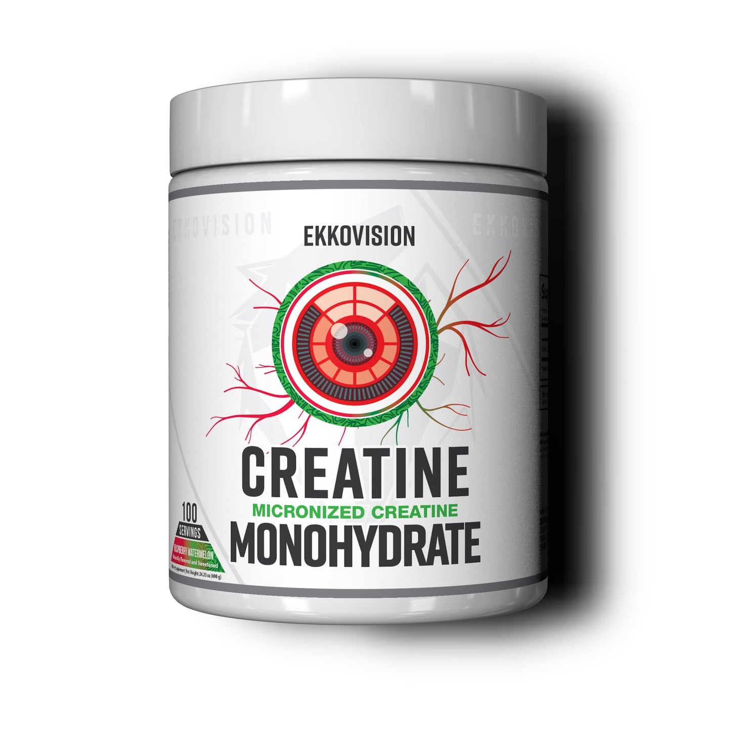 Ekkovision Creatine Monohydrate Powder, 100 Servings