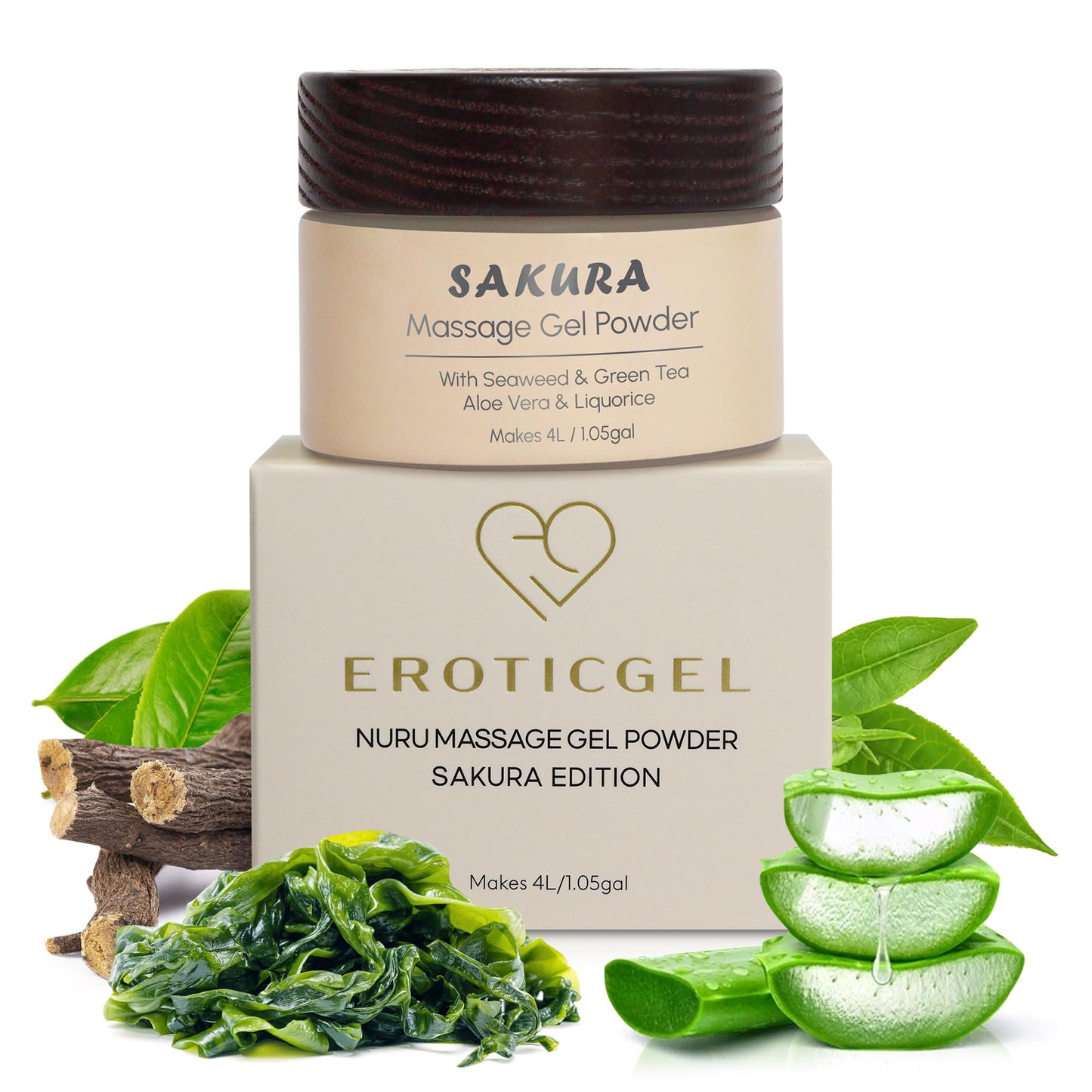 EROTICGEL Japanese Nuru Massage Gel Powder Sakura Edition, 1.41 oz Pack of 1