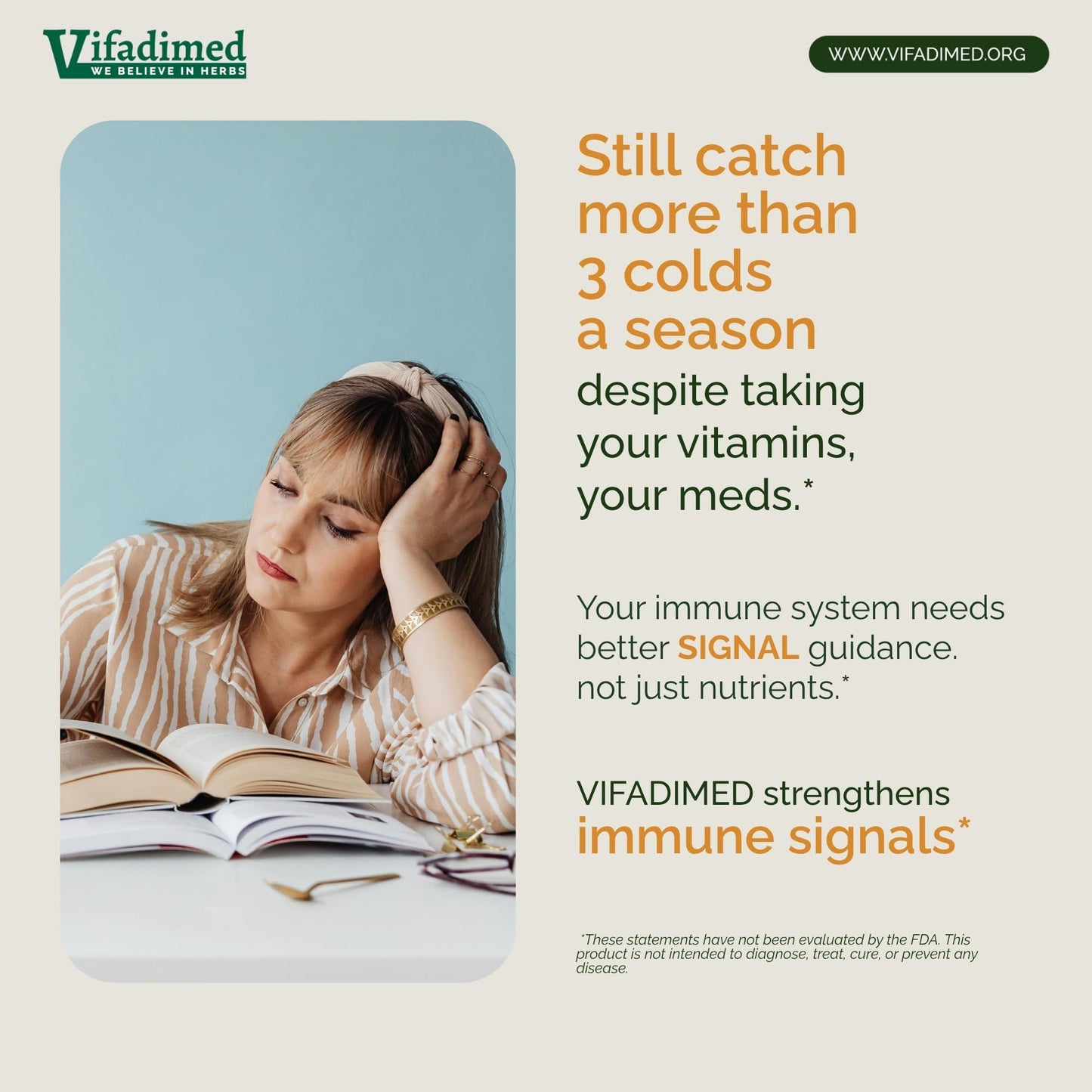 VIFADIMED Astragalus Immune Support Supplement, 90 Capsules