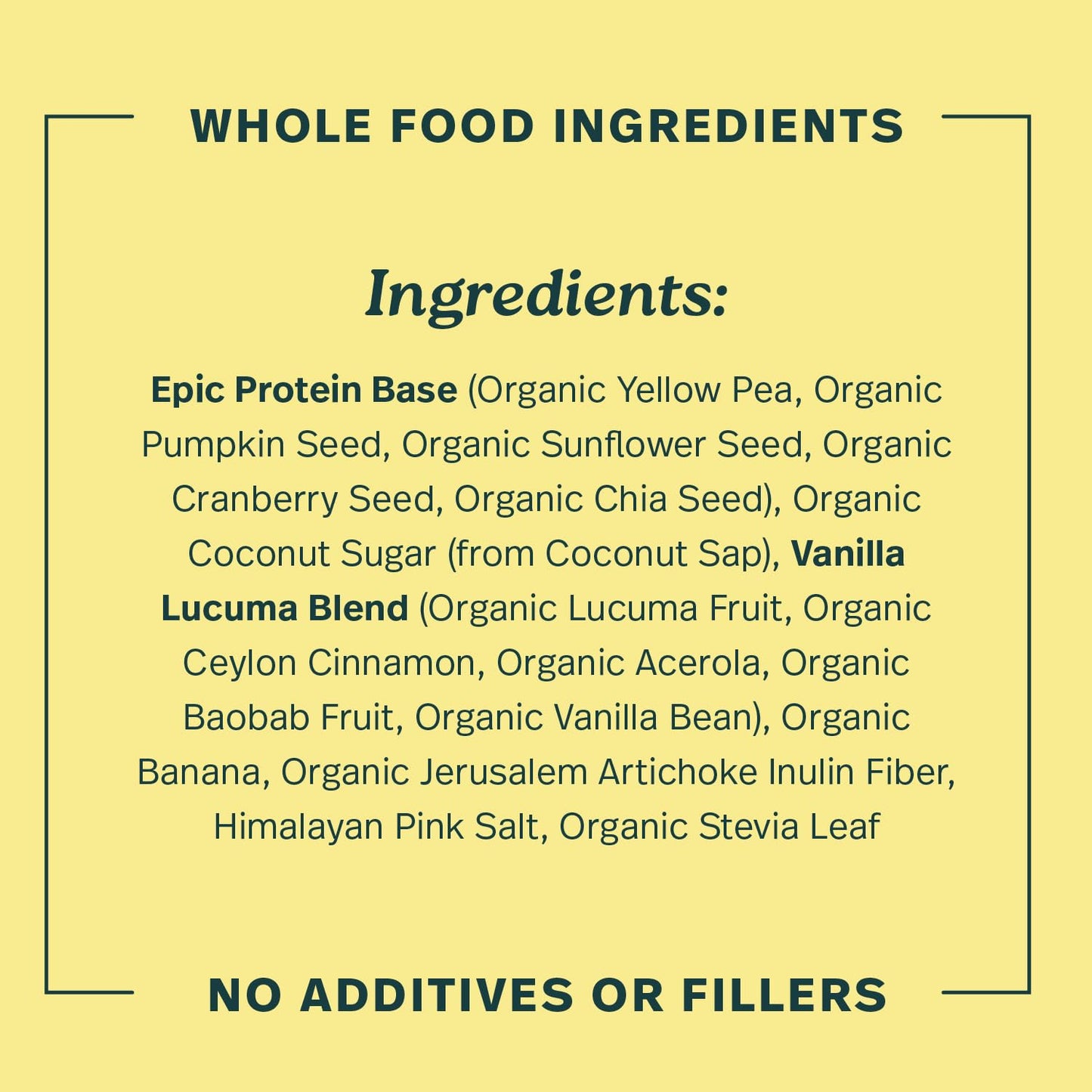 Sprout Living Epic Protein Powder, Plant Based Protein & Superfoods, Vanilla Lucuma, 16 Servings