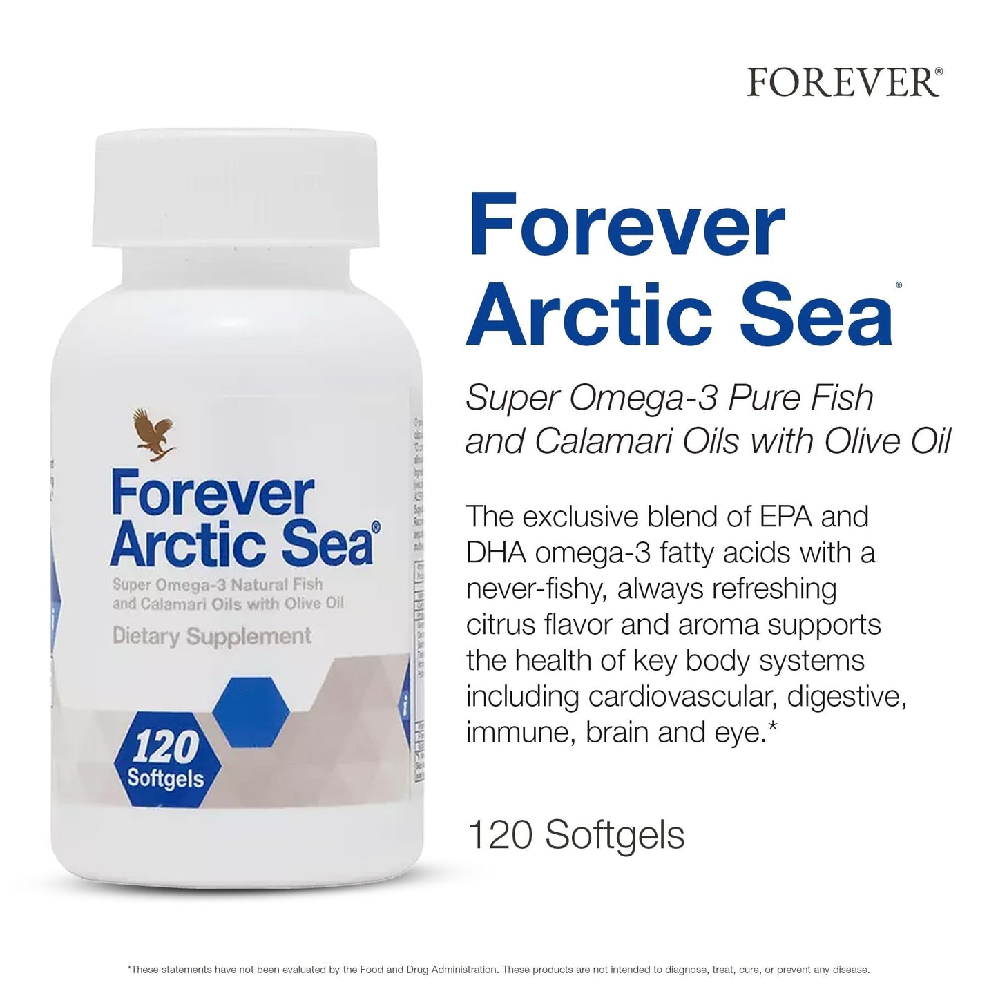 Forever Living Products Arctic Sea Omega-3 Softgels 120