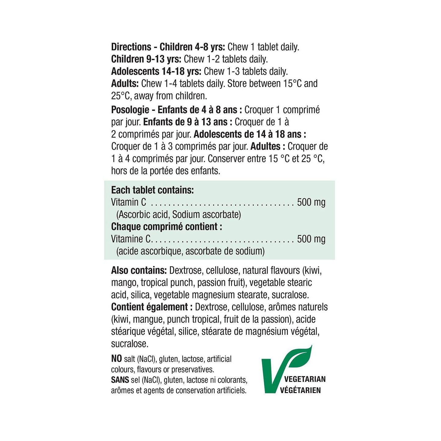 Jamieson Vitamin C Tropical Fruit 500mg 120 Tablets