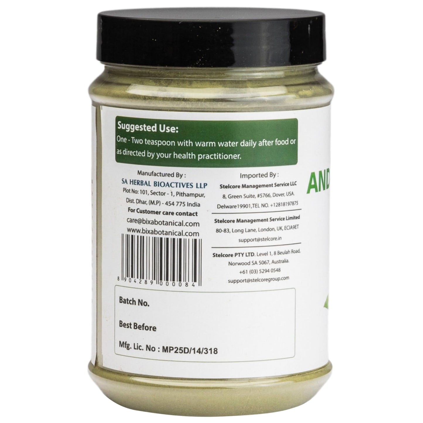 bixa BOTANICAL Andrographis Powder, 7 oz