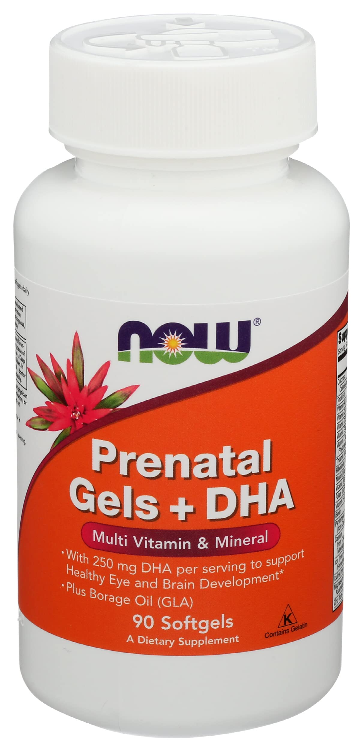 NOW Foods Prenatal Gels Plus DHA Capsules 90