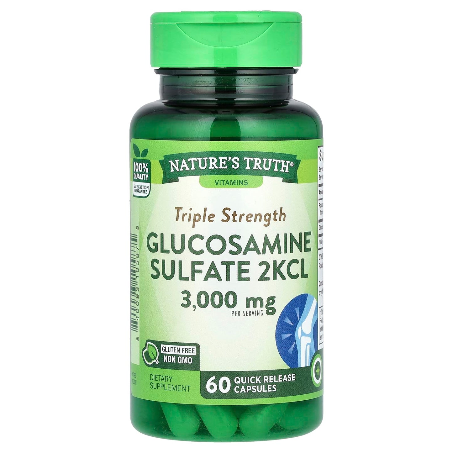 Nature's Truth Triple Glucosamine 3000mg Softgels 60