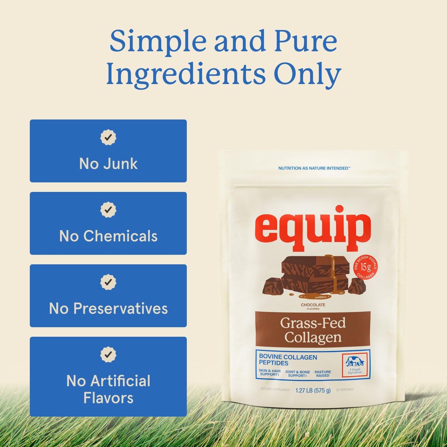 Equip Grass Fed Collagen Powder 1.23 Pound