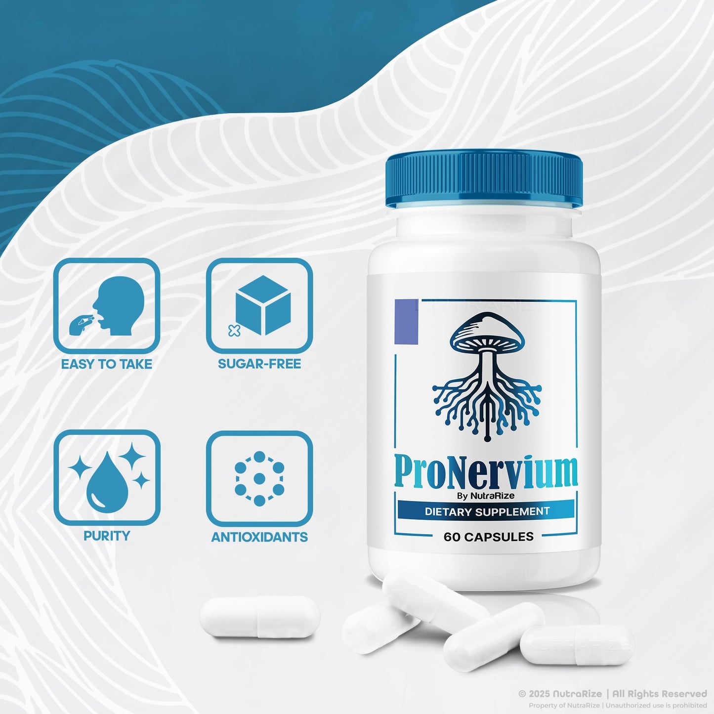 NutraRize ProNervium Advanced Nerve Health Supplement Capsules 300 Capsules