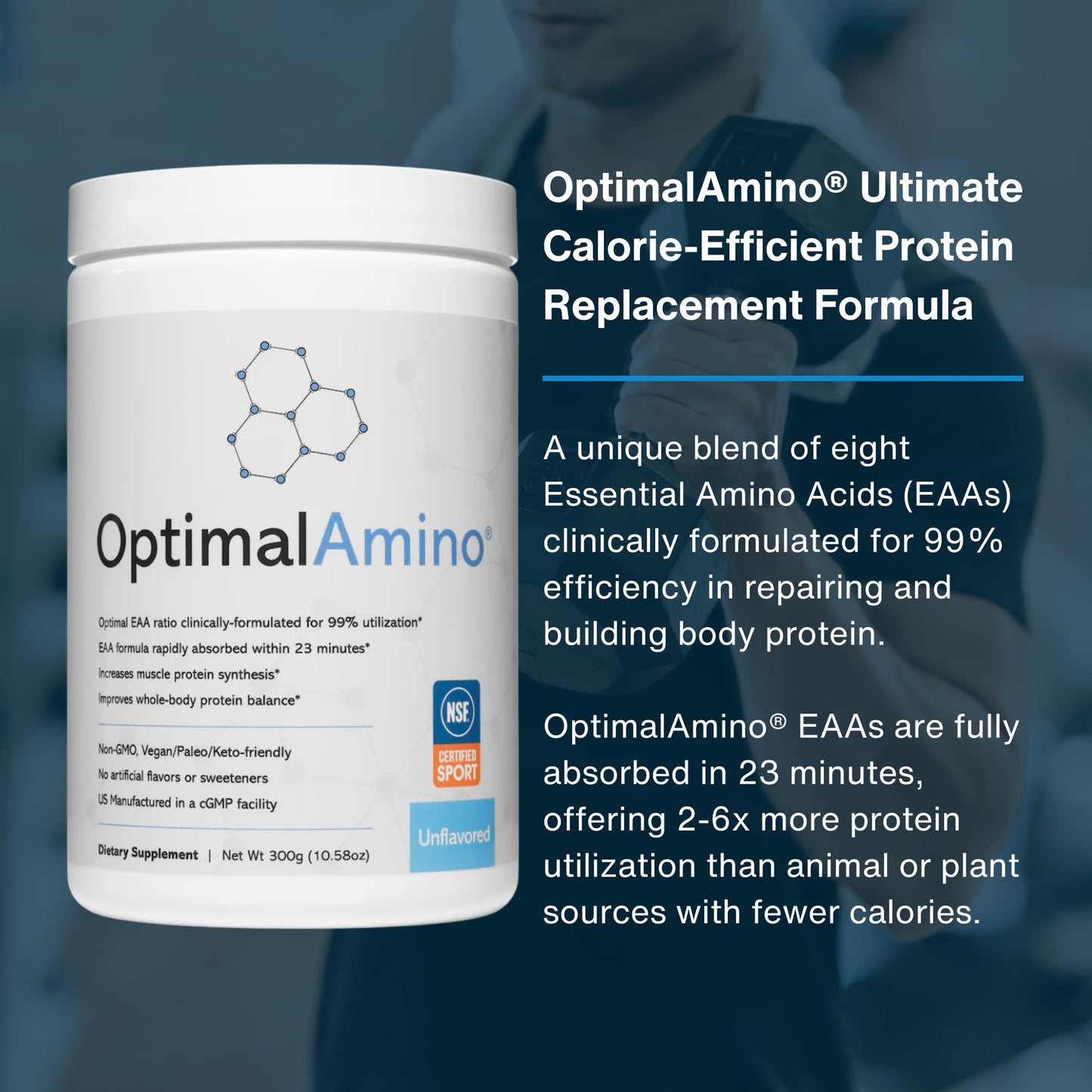 OptimalAmino Amino Acid Powder 10.58 Ounce