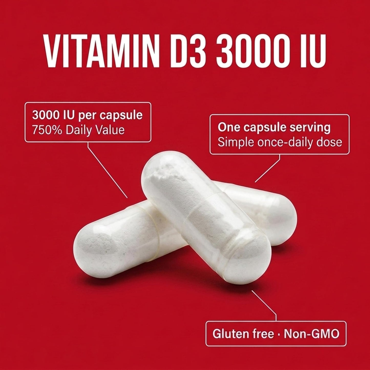 Olympian Labs Vitamin D3 3000 IU Capsule 100 Count