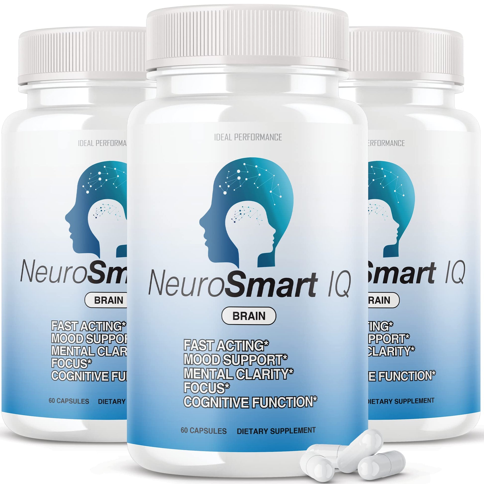 IDEAL PERFORMANCE Neuro Smart IQ Brain Pills Capsule, 180 Capsules