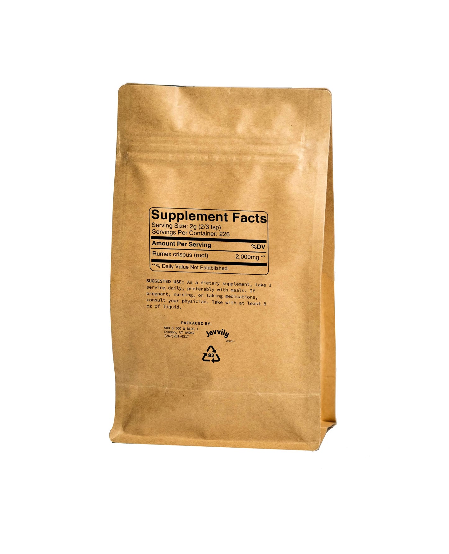 Jovvily Yellow Dock Root Powder, 16 Ounce
