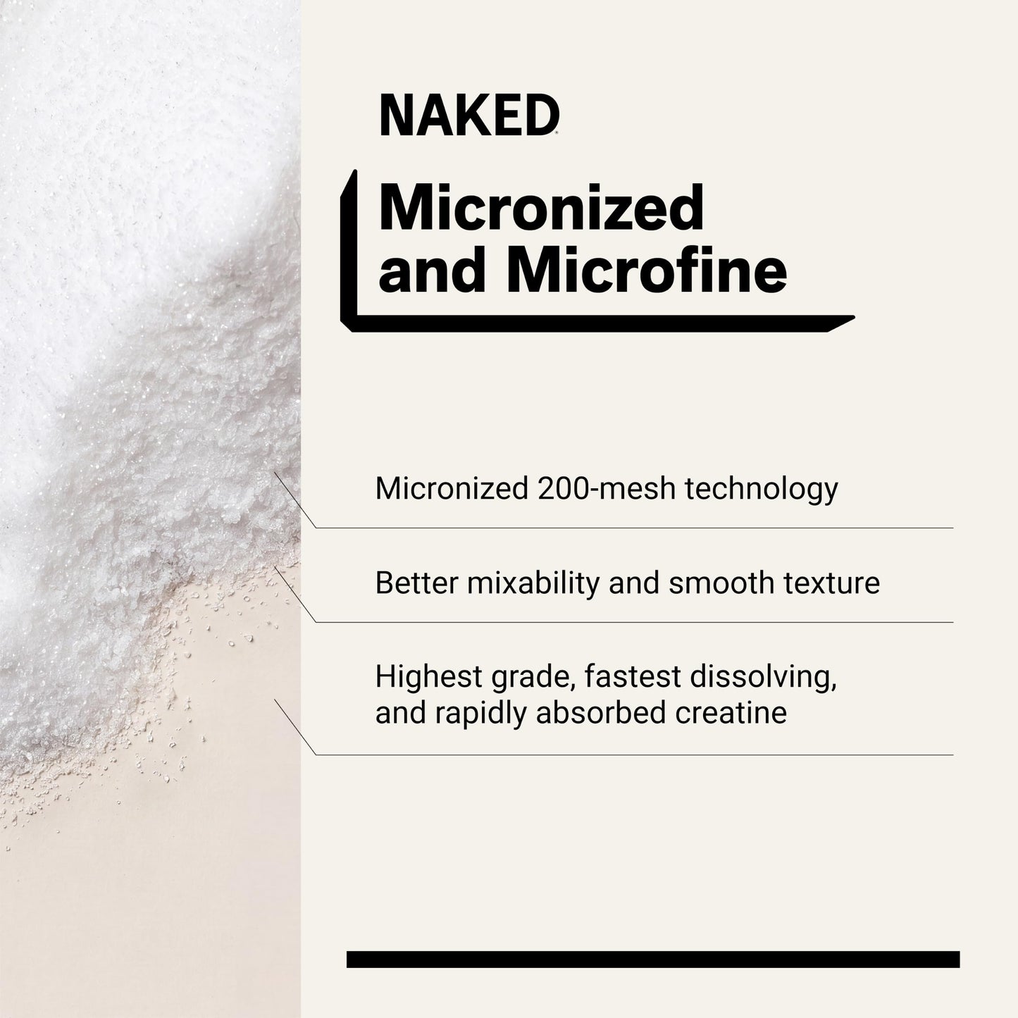 NAKED Pure Micronized Creatine Monohydrate Powder 200 Servings