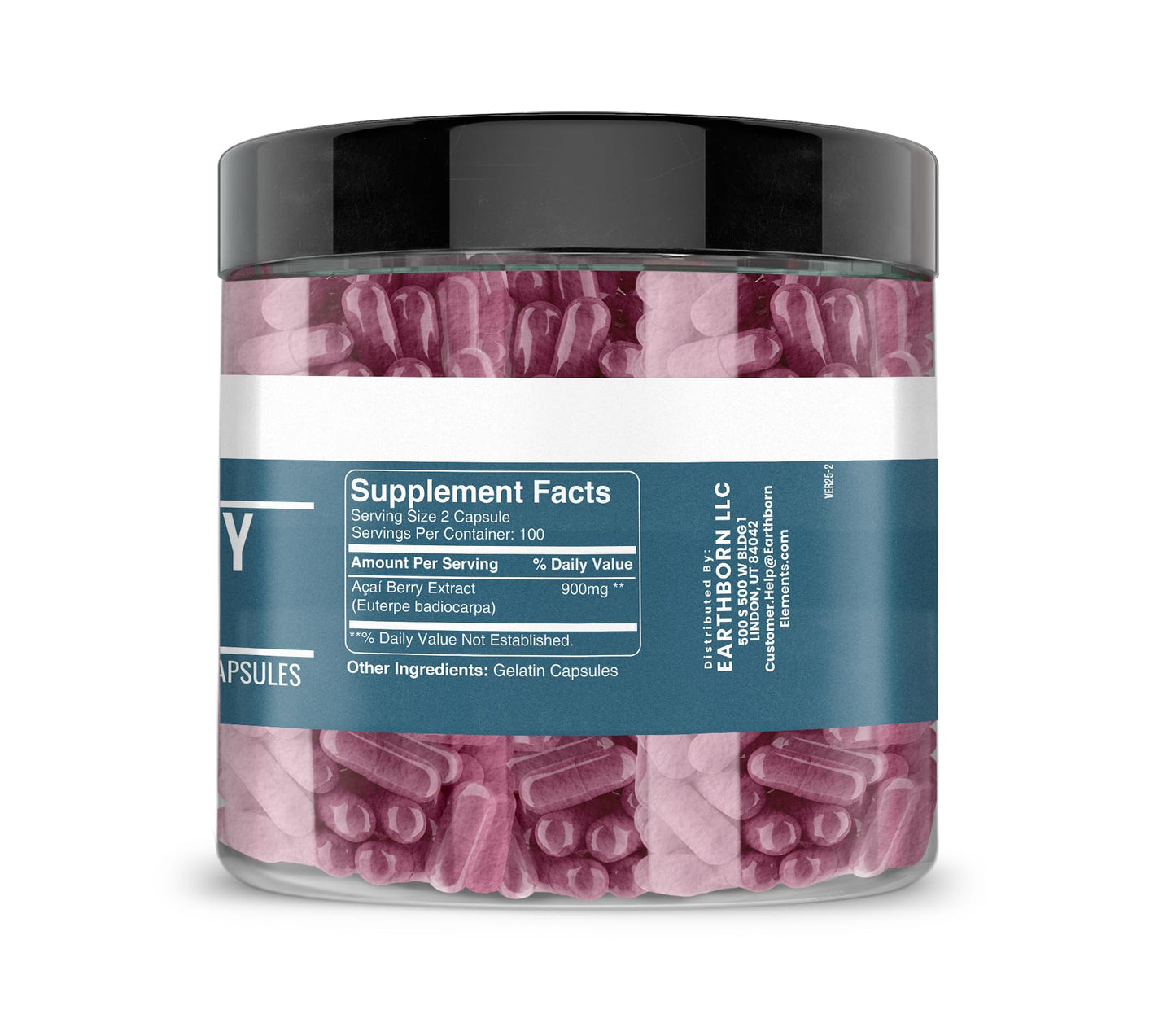 Earthborn Elements Acai Berry Extract Capsules, 200 Count