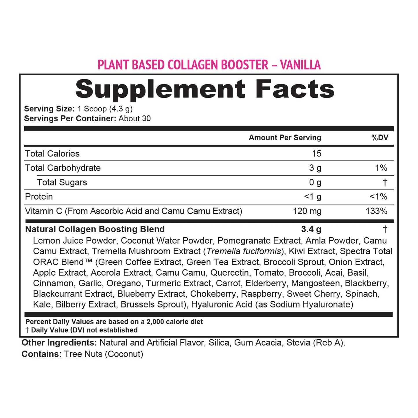 Vitauthority Vegan Collagen Powder for Women with Hyaluronic Acid, 4.6 Ounce