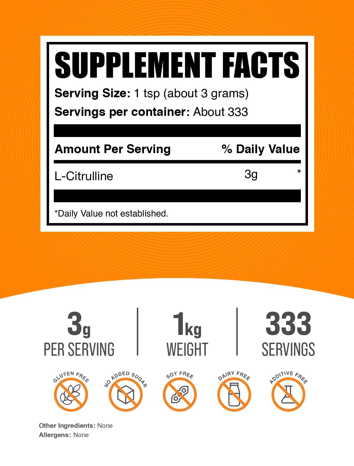 BulkSupplements L-Citrulline Powder - 35.3 oz