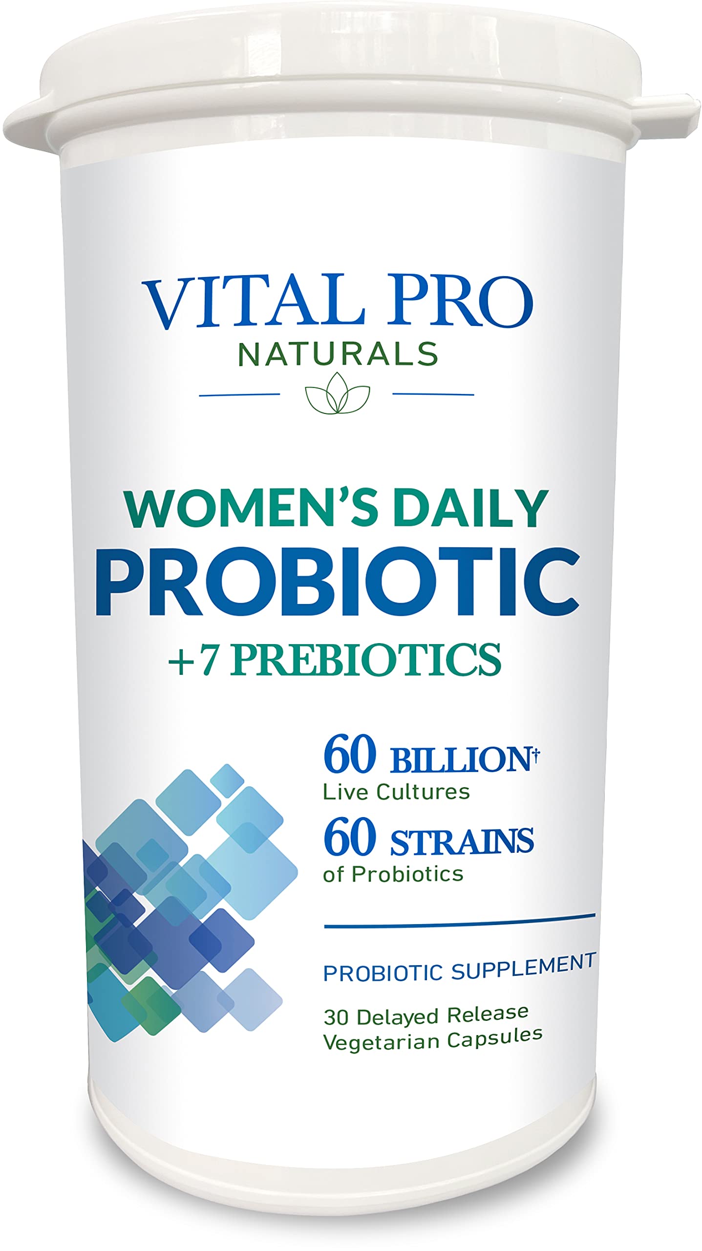 Vital Planet Vital Pro Naturals Women's Daily Probiotic Plus Prebiotics Capsules, 30 Capsules