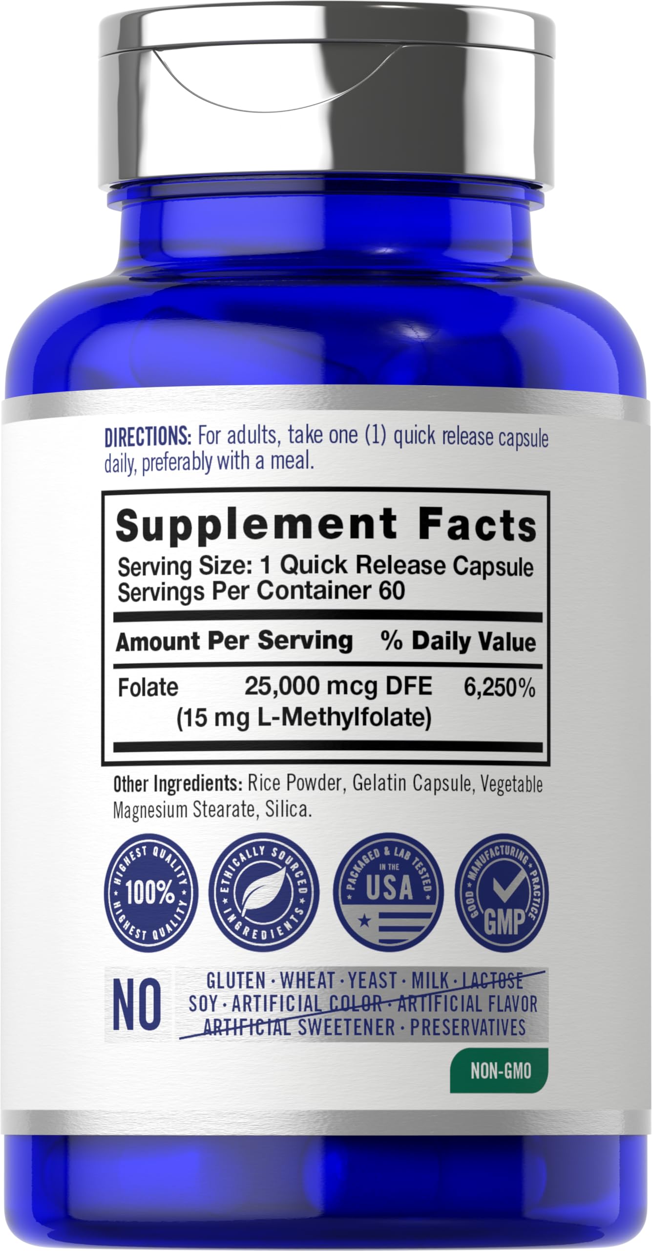 Carlyle L-Methylfolate 15mg Capsules 60 Count