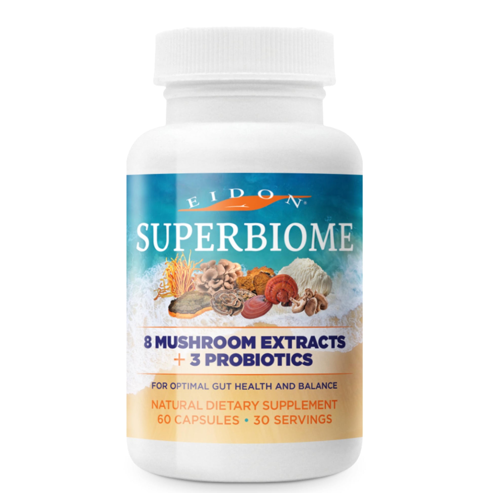 Eidon Ionic Minerals SuperBiome Mushroom Complex Capsules, 60 Count