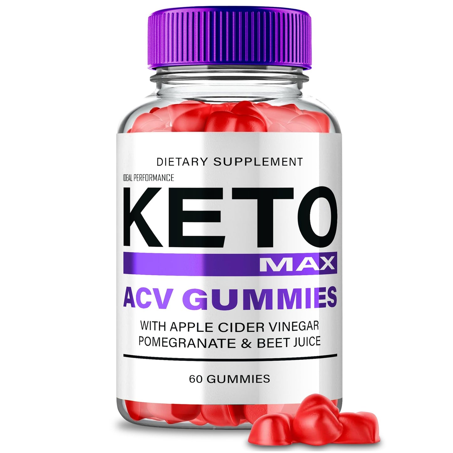 IDEAL PERFORMANCE Keto Max ACV Gummies 60 Count