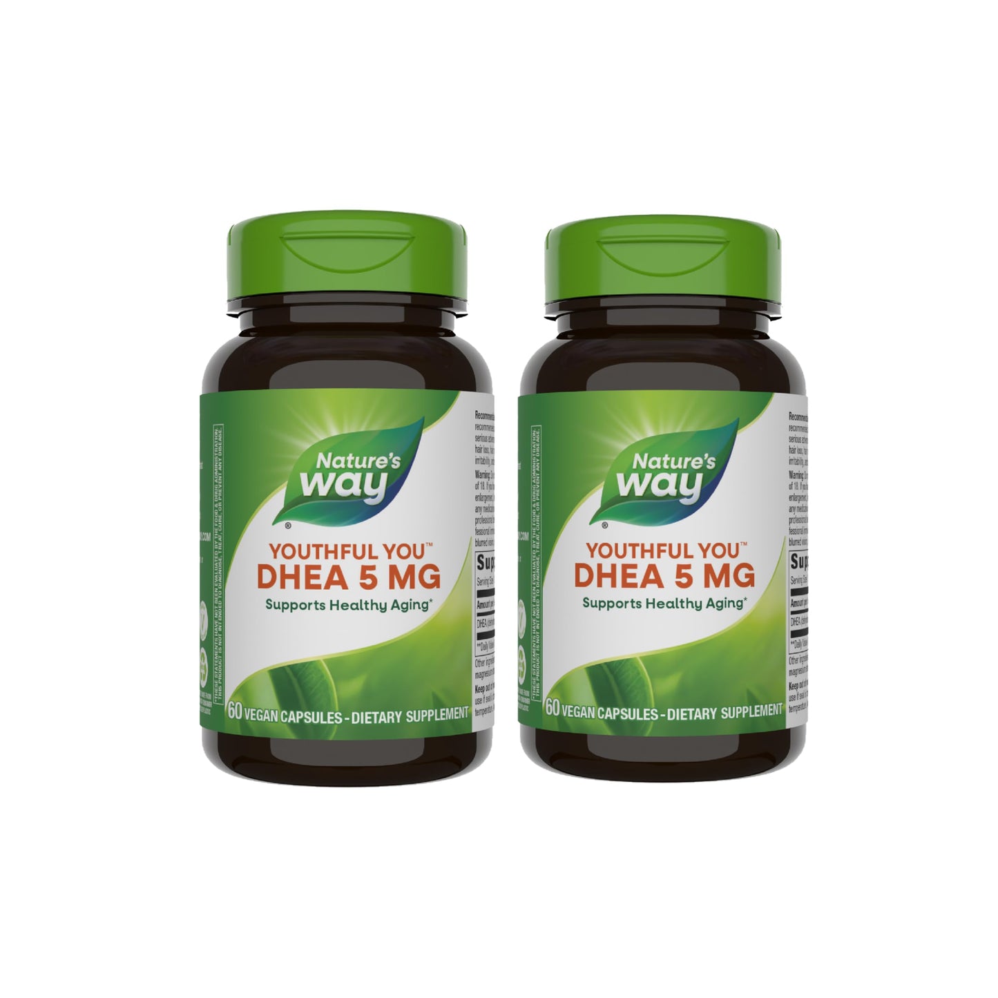 Nature's Way Youthful You DHEA 5 mg Capsules, 120 Vegan Capsules