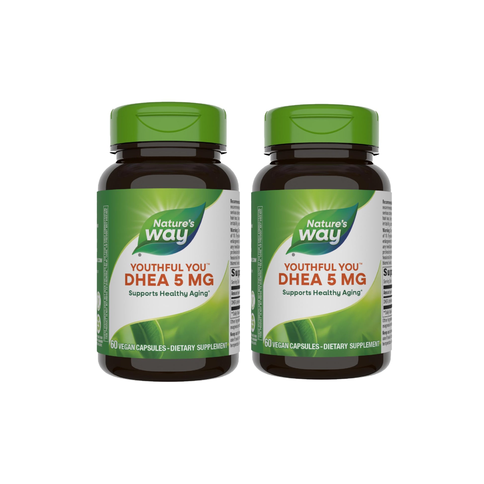 Nature's Way Youthful You DHEA 5 mg Capsules, 120 Vegan Capsules