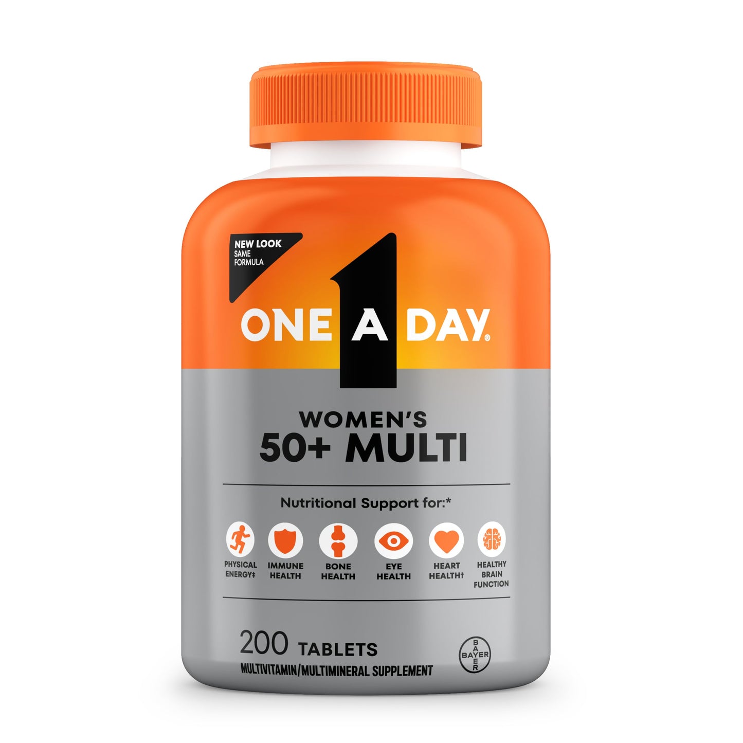 ONE A DAY Multivitamin for Women 50 and Over Tablets, 200 Count