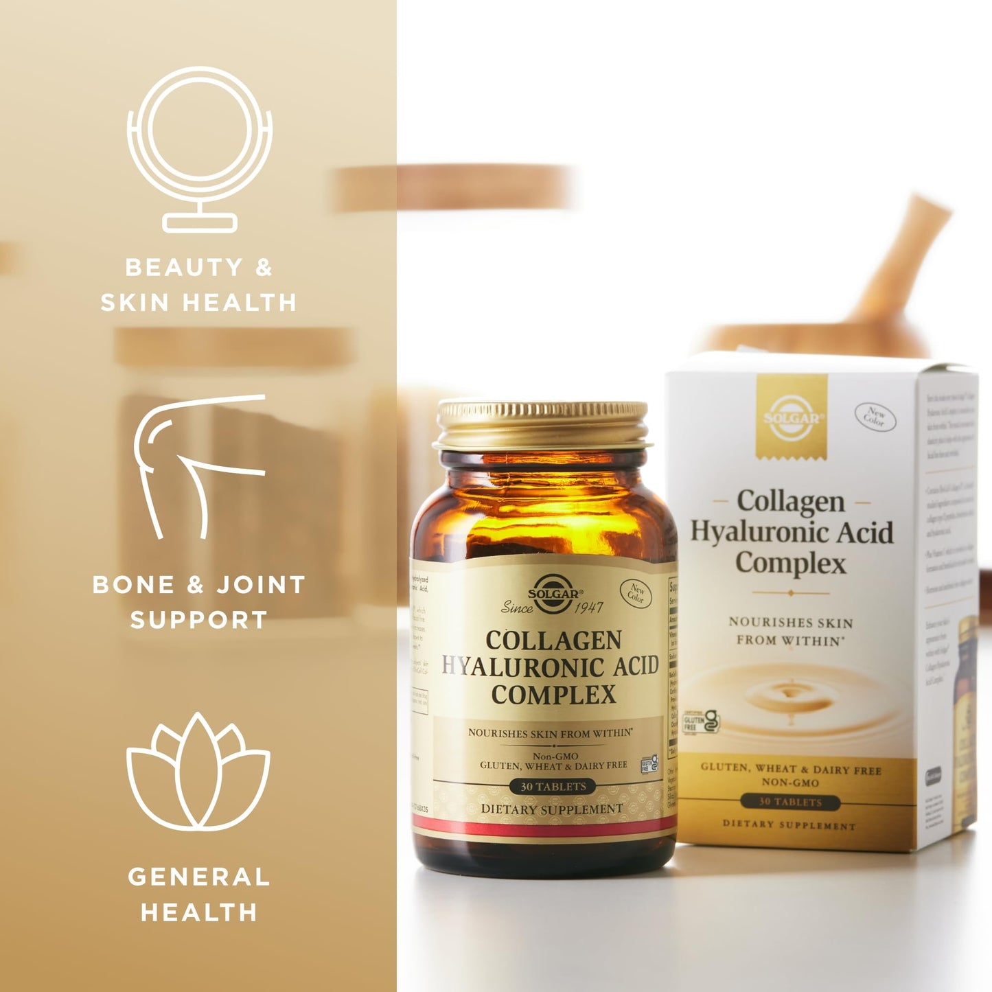 Solgar Collagen Hyaluronic Acid Complex Tablets 30