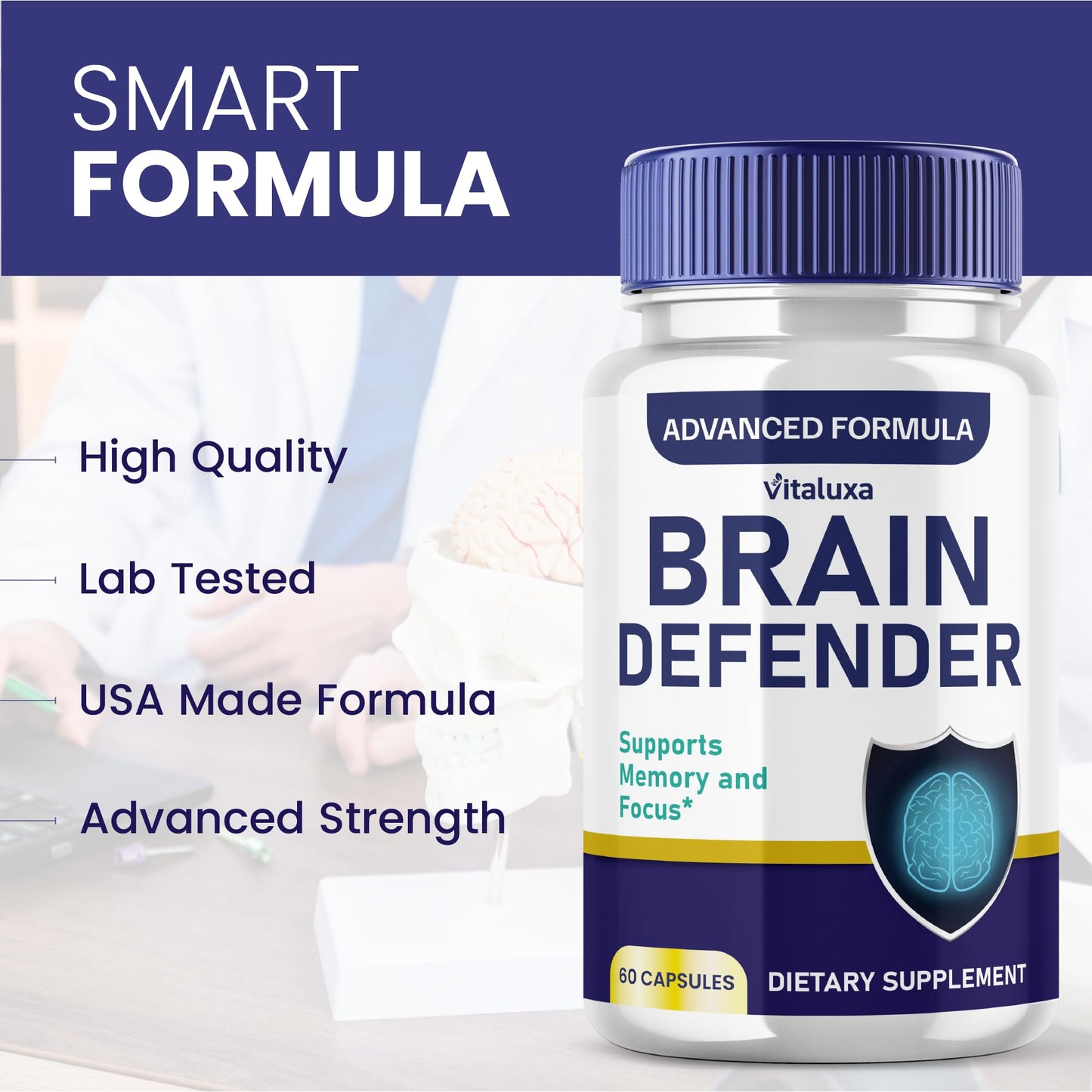 Vitaluxa Brain Defender Capsules 180 Count