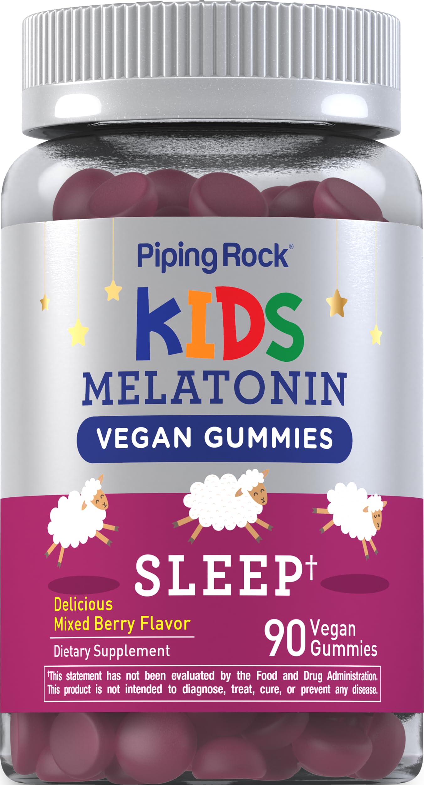 Piping Rock Kids Melatonin Gummies 90 Count