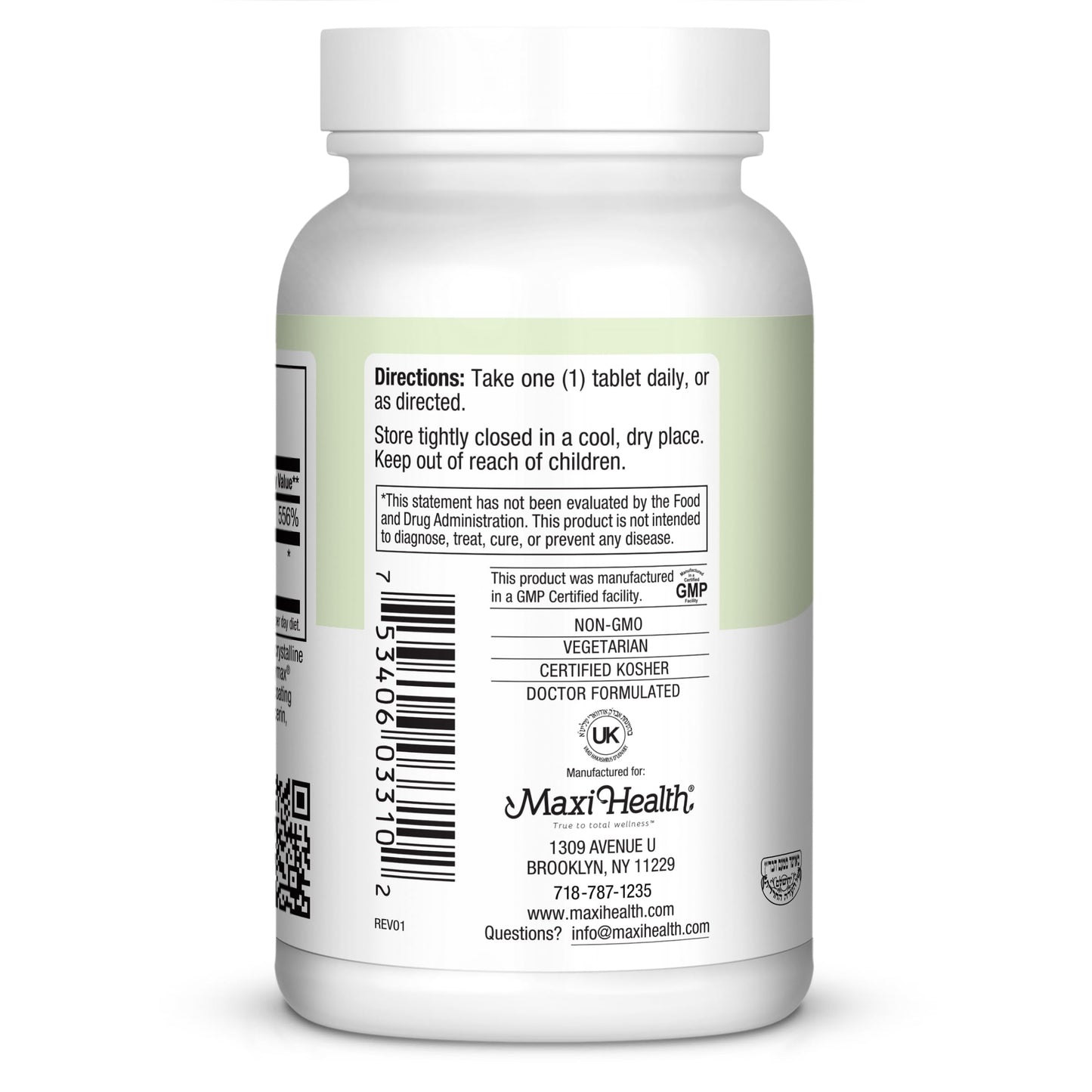 Maxi Health Maxi-C 500 Vitamin C Supplement Tablets, 100 Tablets