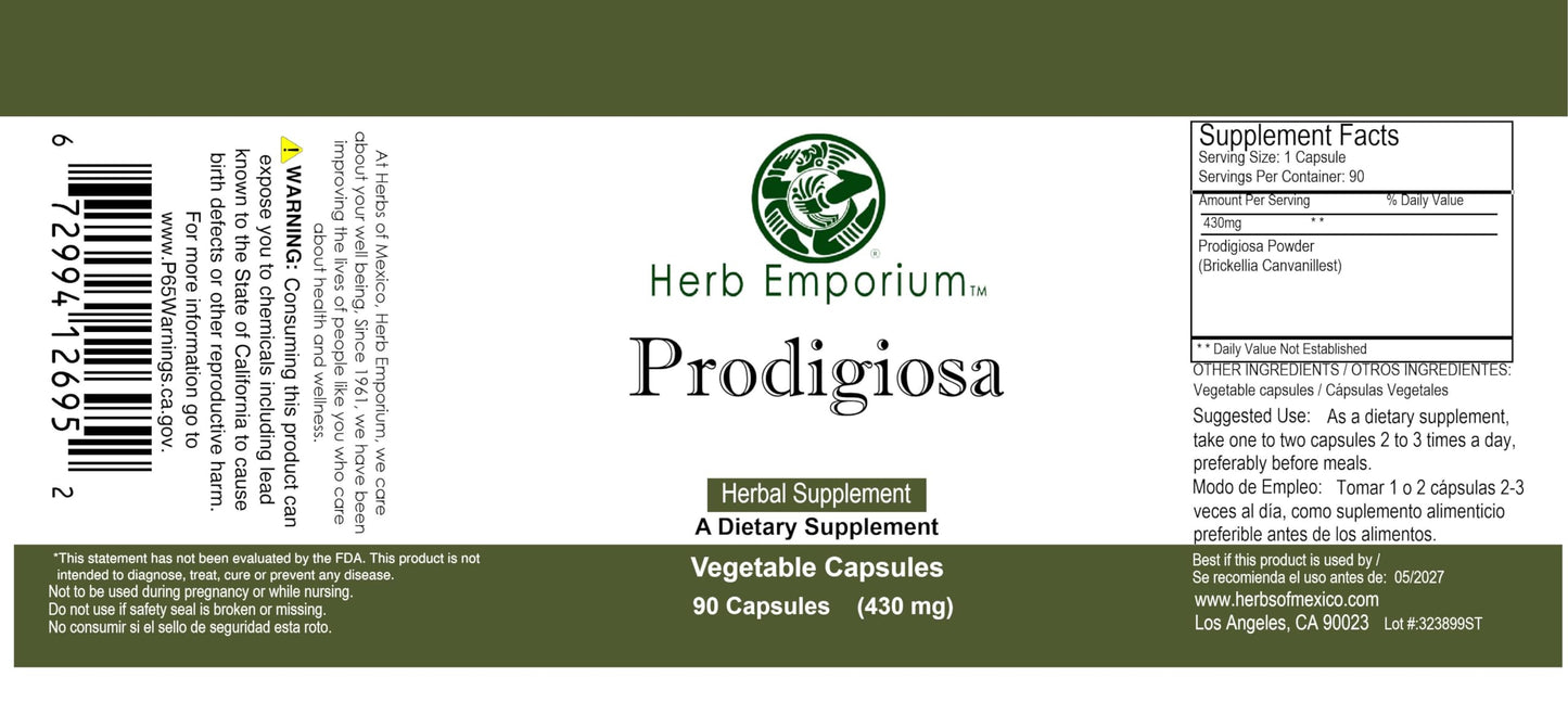 Herb Emporium Prodigiosa Organic Vegetable Capsules, 1 Capsule