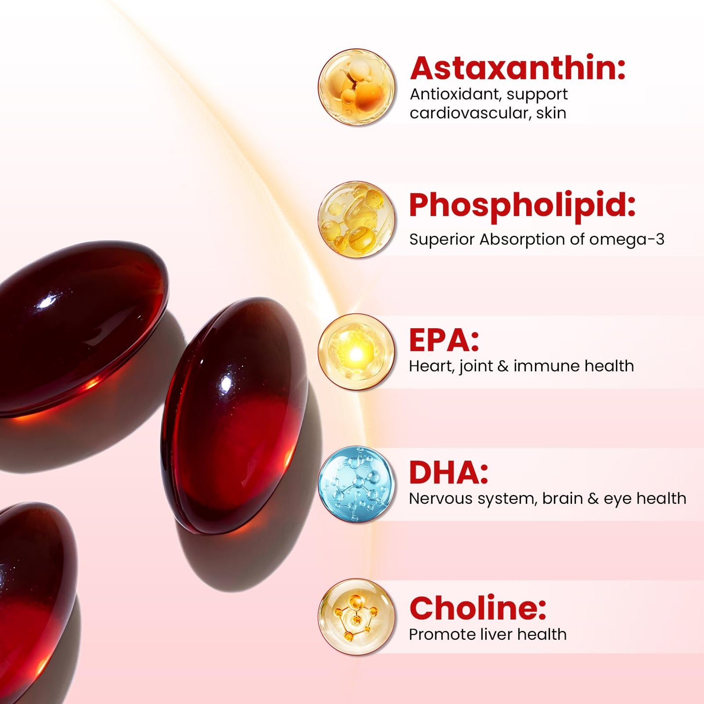 VBTOP Antarctic Krill Oil 1200mg with Omega-3 EPA DHA, Phospholipids, Astaxanthin & Choline, Mercury Free, No Fishy, Supports Heart, Brain & Joint Health Softgels 360