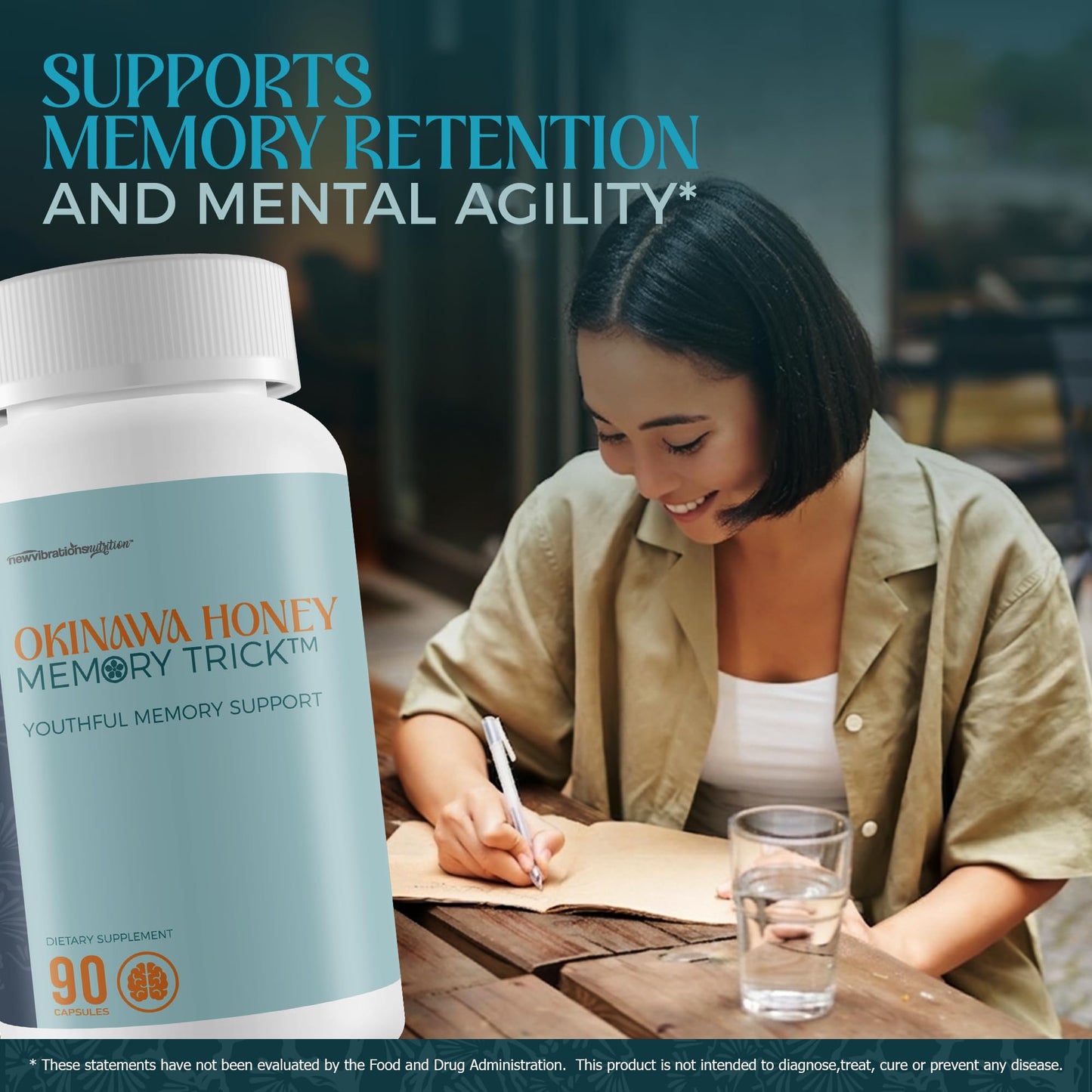 New Vibrations Nutrition Okinawa Honey Memory Trick Capsule 90 Count
